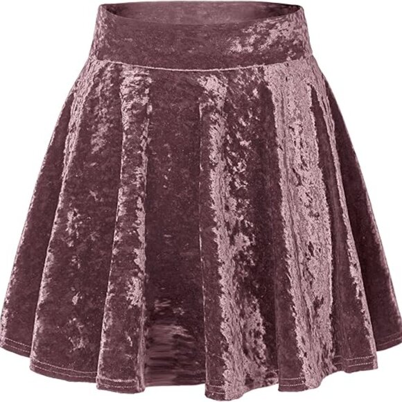 NWT Urban CoCo Women's Vintage Velvet Stretchy Mini Flared Skirt Size L - Picture 1 of 6